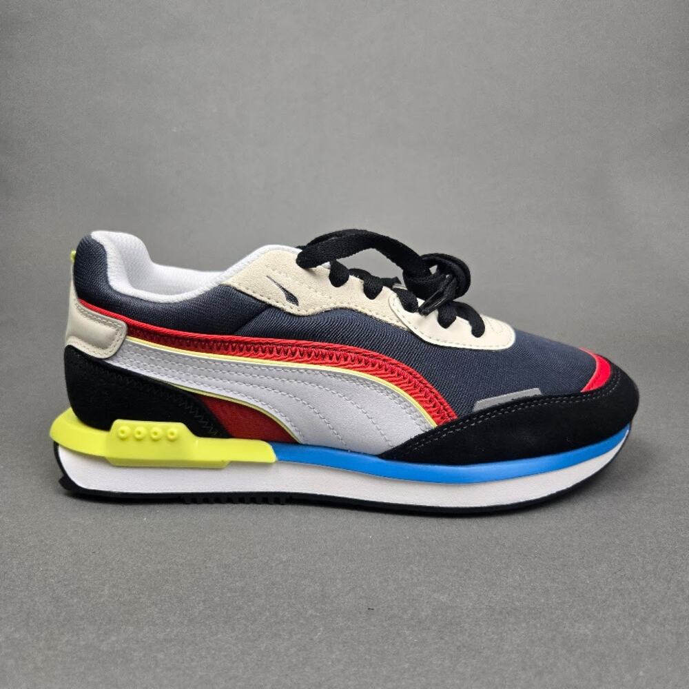 PUMA-City Rider Jr Shoes, Sz 5, US Big Kid, puma black/ebony